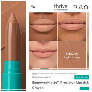 Thrive Causemetics EmpowerMatte™ Precision Lipstick Crayon Color Megan